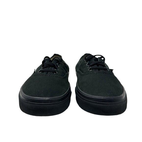 Vans Mens 9 Authentic Low-Top Casual Sneakers Black Canvas Shoes - Picture 6 of 13